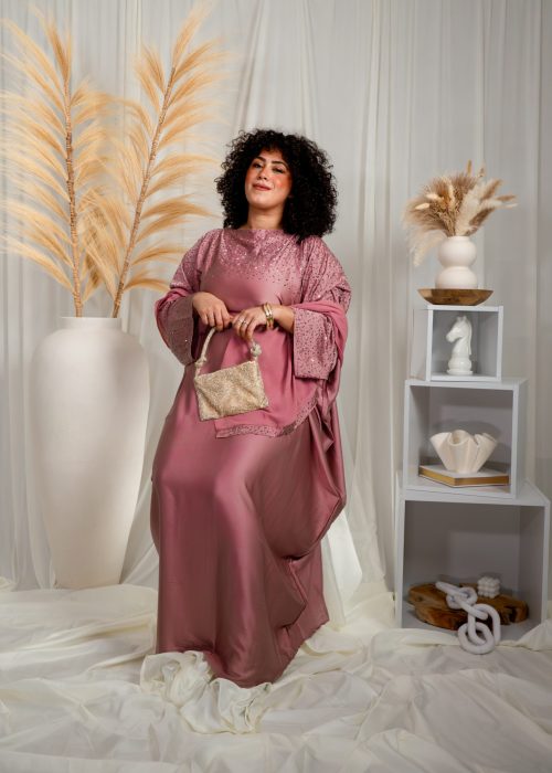 Abaya Strass - Rose