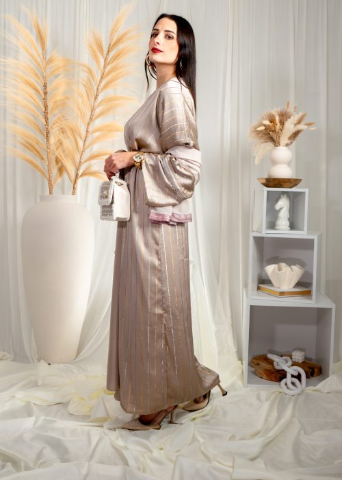 Set 3 pièces - Rayés & satinés Beige