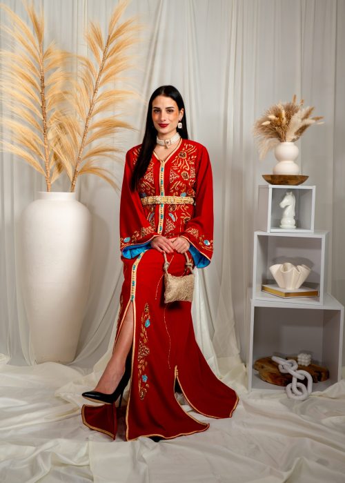 Caftan PERLE rouge