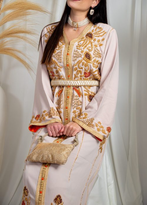 Alternative view of Caftan PERLE Rose Pâle