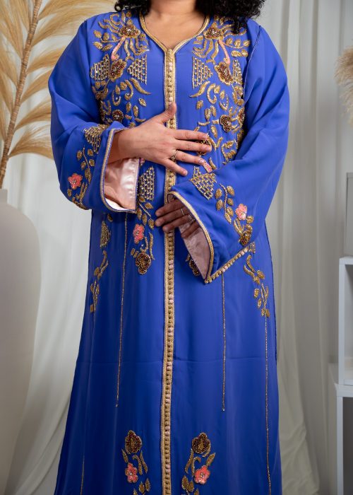 Alternative view of Caftan PERLE Bleu Roi