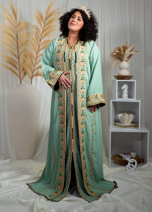 Tekchita SAPHIR Vert d’eau détail vert d’eau & noir