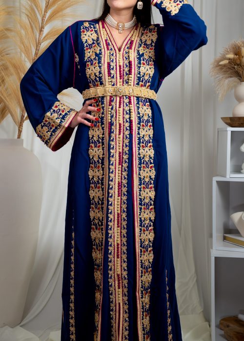 Alternative view of Tekchita SAPHIR Bleu nuit & fuchsia